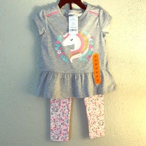Carters 2T unicorn outfit BRAND NEW